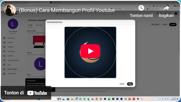 Bonus 1 β Cara Membuat Channel YouTube